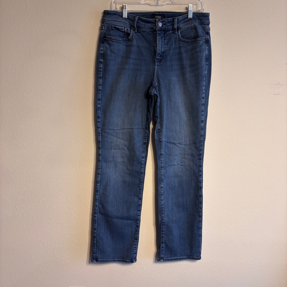 NYDJ Marilyn Straight Women's Denim Jeans Sure Stretch SZ 10